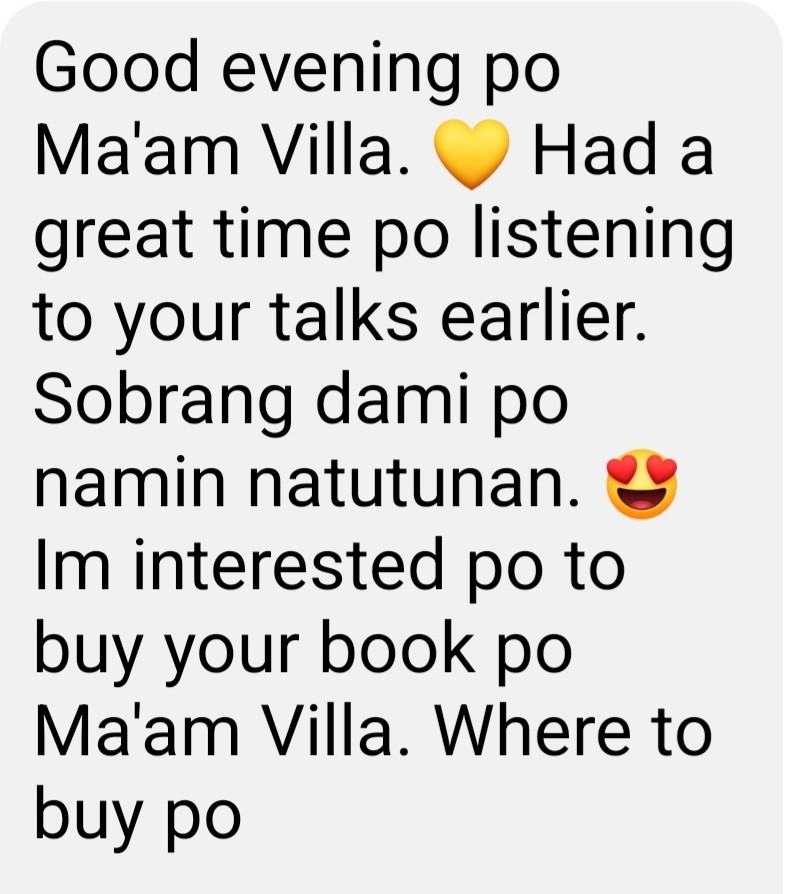 Attendee feedback from an MCV speaking event